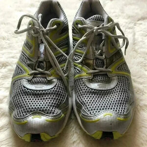 Ecco Silver/Yellow Sneakers Sz 44  EU 10-10.5 US